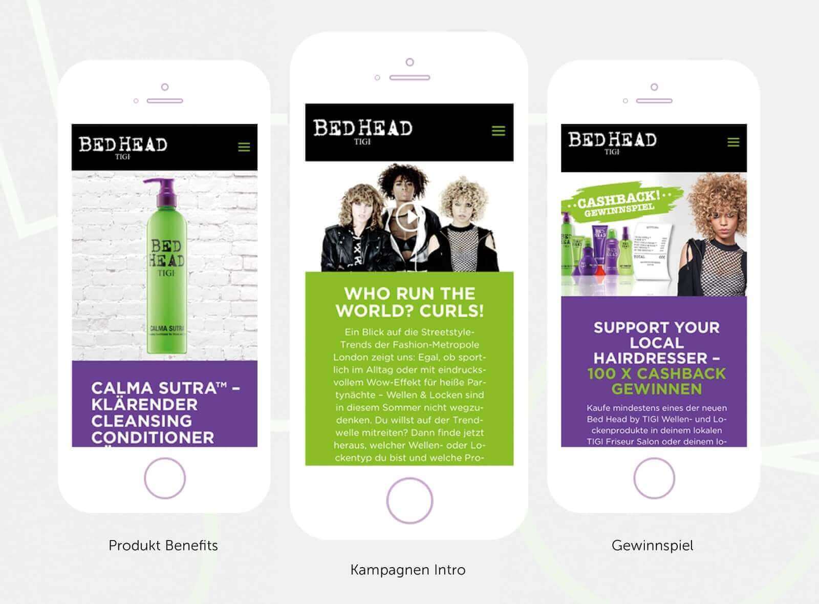 Landingpage der Kampagne auf Mobile